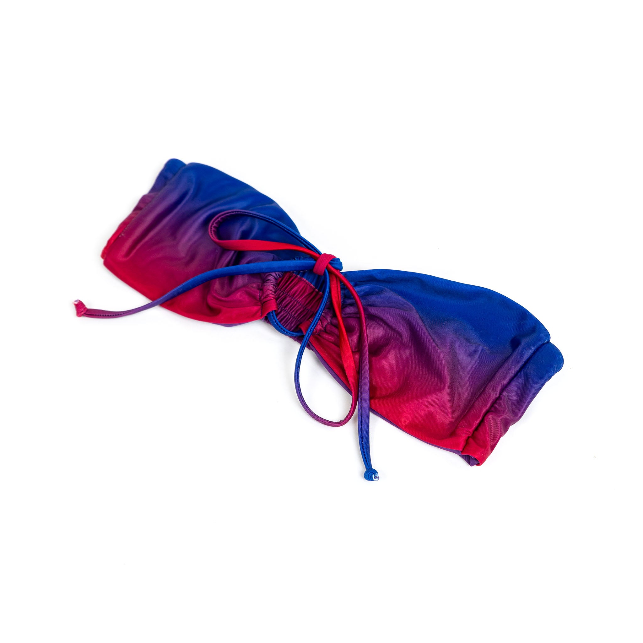 Strapless Front-Tie Top Crimson Dusk