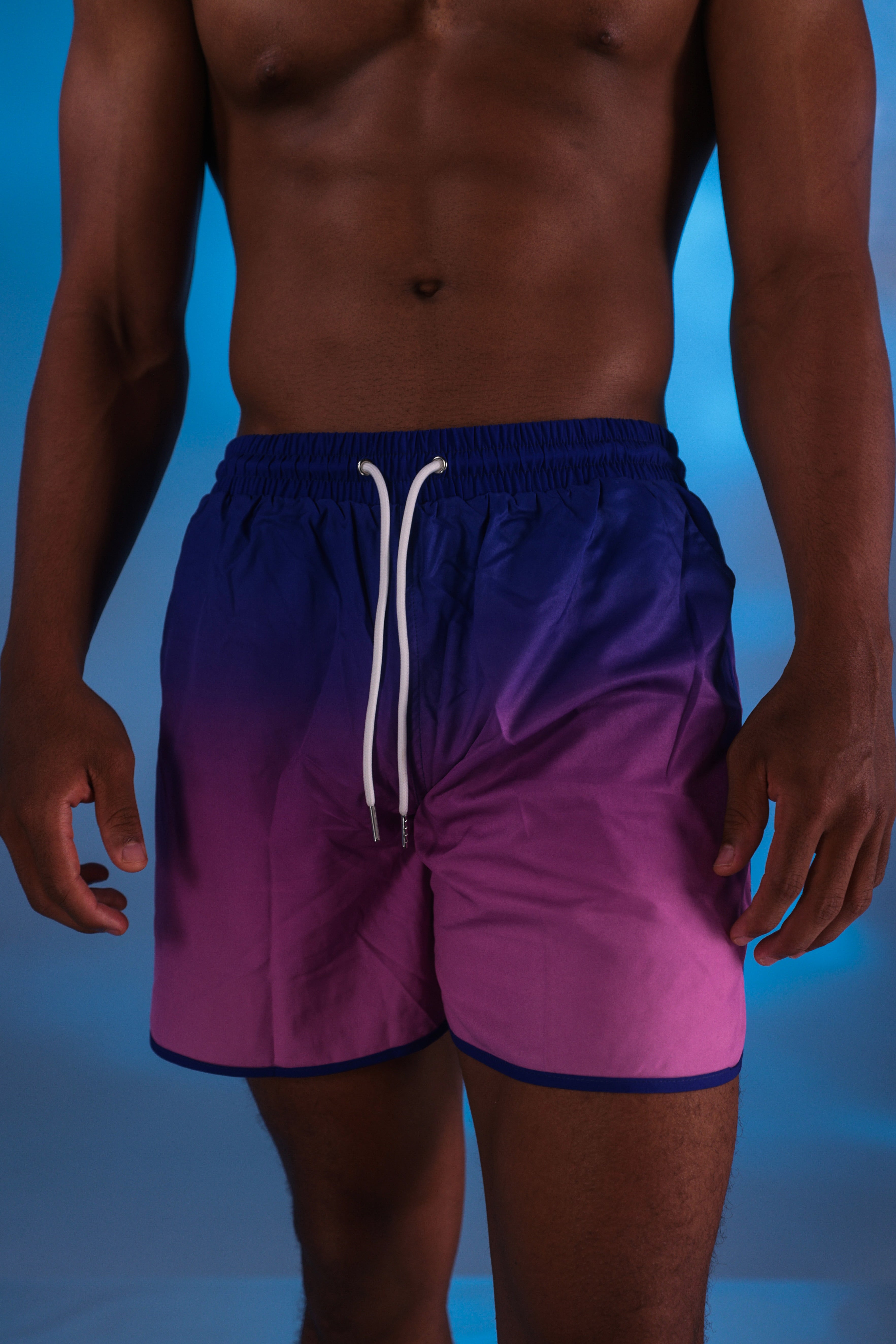 Ombre Board Shorts Static Shock Purple