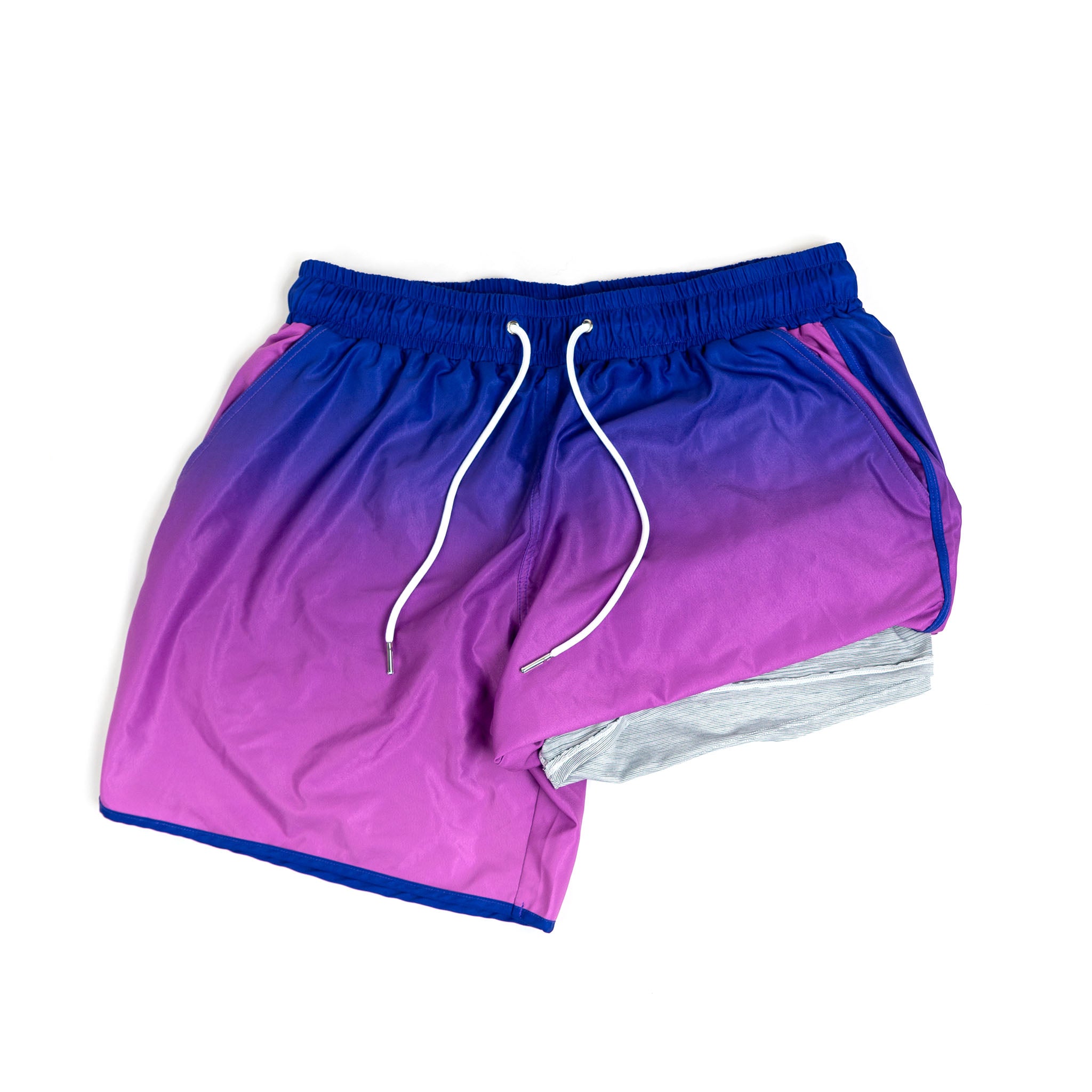 Ombre Board Shorts Static Shock Purple