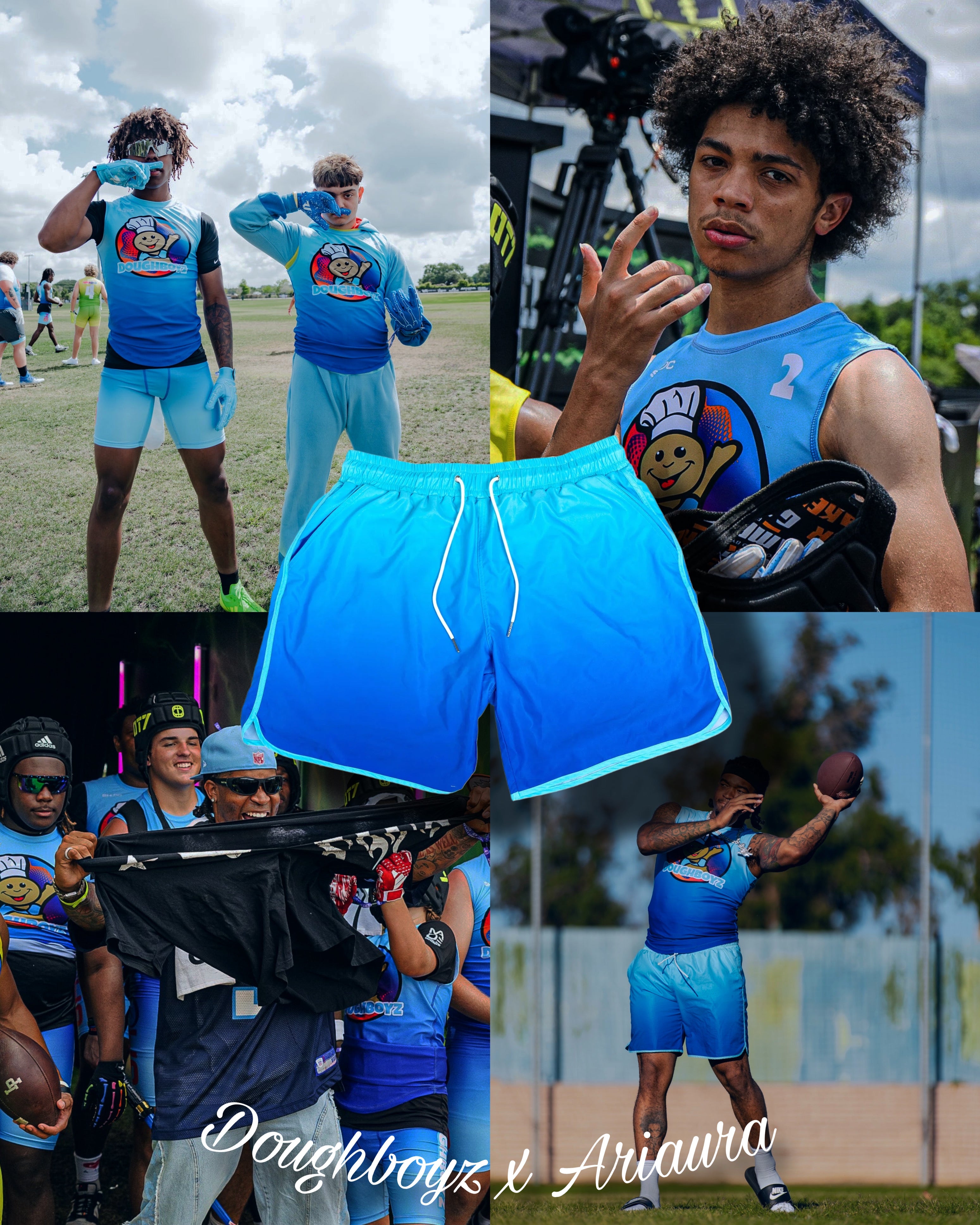 Ombre Board Shorts Cobalt Blue